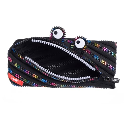 ZIPIT Monster Federmäppchen für Kinder / Großes Mäppchen für die Schule / Monster Etui für Jungen und Mädchen / Federmappe Regenbogen von ZIPIT