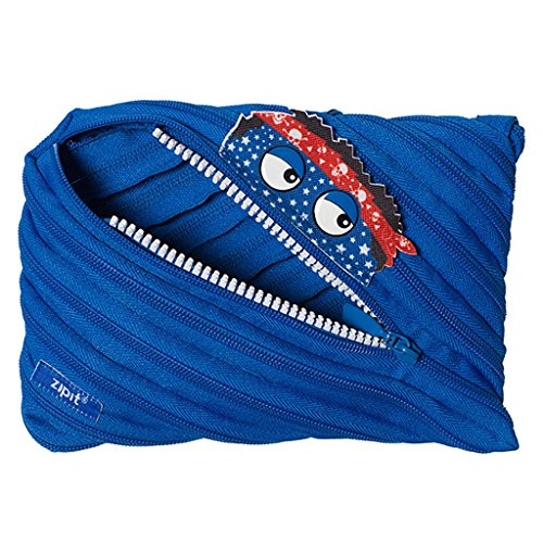 ZIPIT Talking Monstar Jumbo Federmäppchen, Blau von ZIPIT