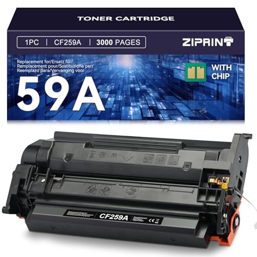 ZIPRINT (mit Chip CF259A 59A Toner Kompatibel für HP 59a cf259a 59X CF259X Toner für hp Laserjet pro MFP m428dw m428fdn m428fdw m428 hp Laserjet pro m404dn m404dw m404n m404 m304 (1 Schwarz) von ZIPRINT