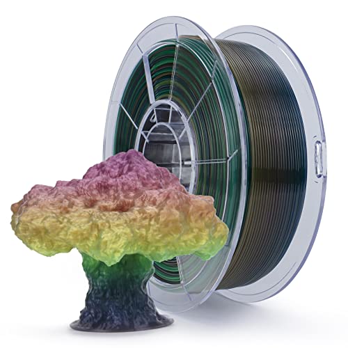 ZIRO 3D Drucker Filament, Transluzentes PLA Filament 1.75mm, Multicolor Regenbogen PLA Filament, 1KG/2.2lb, Saison Serie - Frühling von ZIRO
