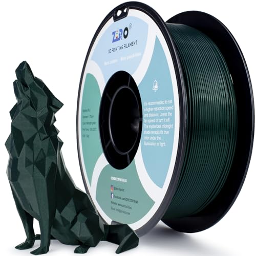 ZIRO 3D Drucker Filament Mystical Series 1.75mm PLA Filament, Glänzend Funkelndes PLA mit Feinerem Glitzer, 1kg/2.2lbs Spule, Passend für Die Meisten FDM FFF 3D Drucker, Mitternachtsgrün von ZIRO