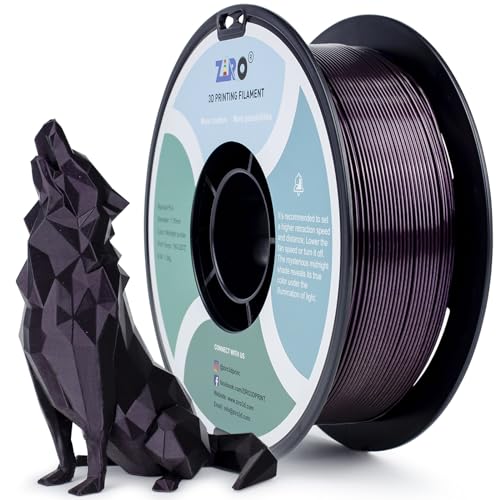 ZIRO 3D Drucker Filament Mystical Series 1.75mm PLA Filament, Glänzend Funkelndes PLA mit Feinerem Glitzer, 1kg/2.2lbs Spule, Passend für Die Meisten FDM 3D Drucker, Mitternachtsviolett ZIRO 3D Drucker Filament Mystical Series 1.75mm PLA Filament, Glänzend Funkelndes PLA mit Feinerem Glitzer, 1kg/2.2lbs Spule, Passend für Die Meisten FDM 3D Drucker, Mitternachtsviolett von ZIRO