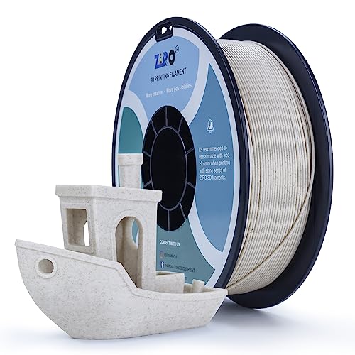 ZIRO 3D Drucker Filament PLA 1.75mm Stroh Color 1KG(2.2lbs), Stroh von ZIRO
