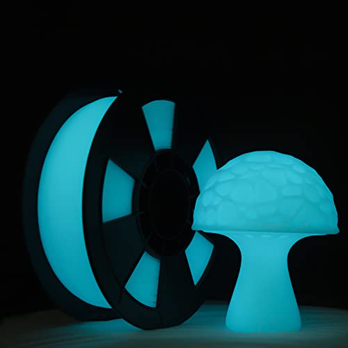 ZIRO 3D Drucker Filament PLA PRO 1.75mm Glow In The Dark Color Series 1KG(2.2lbs), Dimensional Accuracy +/- 0.03mm, GID Cyan von ZIRO