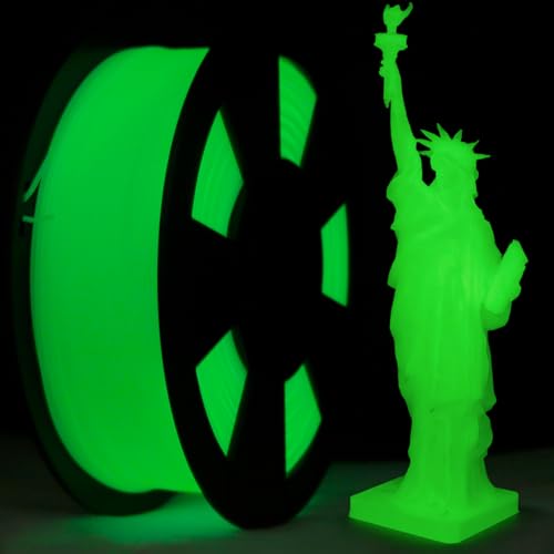 ZIRO 3D Drucker Filament PLA PRO 1.75mm Glow In the Dark Color Series 1KG(2.2lbs), Dimensional Accuracy +/- 0.03mm, GID Grün von ZIRO