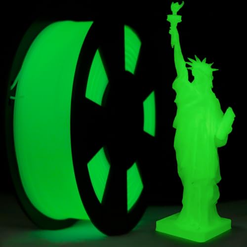 ZIRO 3D Drucker Filament PLA PRO 1.75mm Glow In The Dark Color Series 1KG(2.2lbs), Dimensional Accuracy +/- 0.03mm, GID Grün von ZIRO