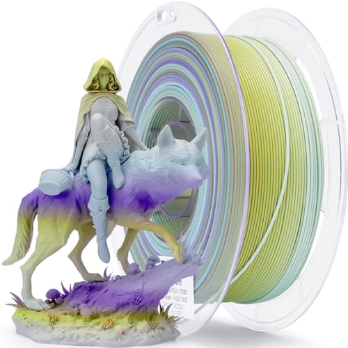 ZIRO Matt Multicolor PLA Filament 1.75mm, Schneller Farbwechsel Matte 3D Drucker Filament, 1kg Spule für Die Meisten FDM 3D-Drucker, Maßgenauigkeit +/-0.03mm, Morgengrauen Flüstern ZIRO Matt Multicolor PLA Filament 1.75mm, Schneller Farbwechsel Matte 3D Drucker Filament, 1kg Spule für Die Meisten FDM 3D-Drucker, Maßgenauigkeit +/-0.03mm, Morgengrauen Flüstern von ZIRO