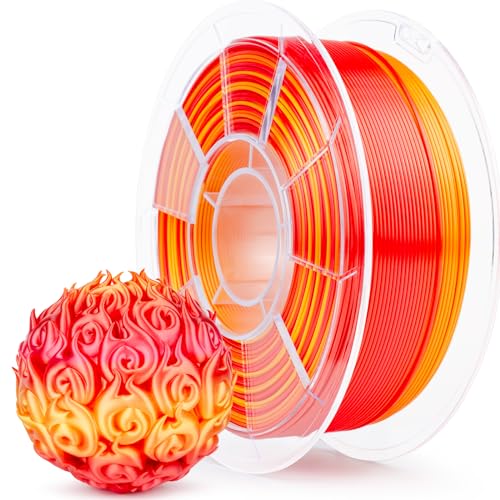 ZIRO Seide Multicolor Filament 1.75mm PLA, Seide Dreifarbig 3D Drucker Filament, Regenbogen Silk PLA, 1kg/2.2lb Spule, Passen die Meisten 3D Drucker, Persönlichkeit Serie- Leidenschaftlich ZIRO Seide Multicolor Filament 1.75mm PLA, Seide Dreifarbig 3D Drucker Filament, Regenbogen Silk PLA, 1kg/2.2lb Spule, Passen die Meisten 3D Drucker, Persönlichkeit Serie- Leidenschaftlich von ZIRO