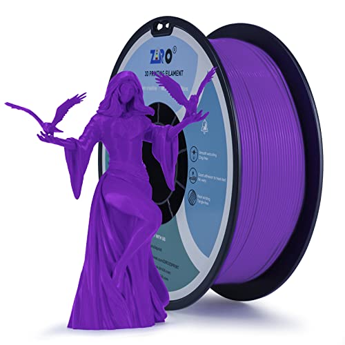 ZIRO PLA Filament 1.75mm, 3D Drucker Filament PLA Basic Color Series 1.75mm 1kg (2.2lbs), Maßgenauigkeit +/- 0.03mm, Lila von ZIRO