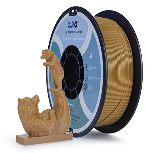 ZIRO PLA Filament 1.75mm, 3D Drucker Filament PLA Basic Color Series 1.75mm 1kg (2.2lbs), Maßgenauigkeit +/- 0.03mm, Braun von ZIRO