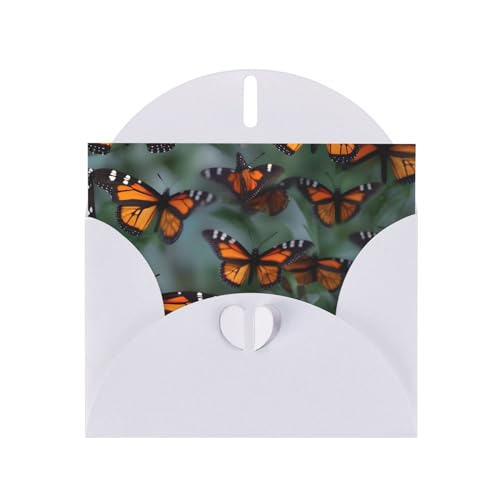 ZISHAK Monarch-Schmetterlinge, Perlglanz-Papier-Grußkarten, Urlaubskarte, Dankeskarte, Freundschaftskarte von ZISHAK