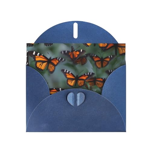 ZISHAK Monarch-Schmetterlinge, Perlglanz-Papier-Grußkarten, Urlaubskarte, Dankeskarte, Freundschaftskarte von ZISHAK