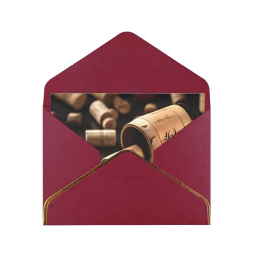 ZISHAK Weinflaschen-Kork-Grußkarten, elegant, festlich, ideal für Hochzeiten, Freundschaften und Feiertage von ZISHAK