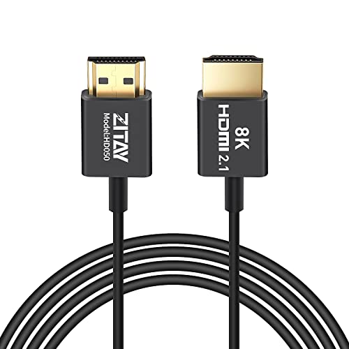 ZITAY 8K HDMI 2.1 Kabel 1M, 48Gbps Ultra High Speed Support Dynamic HDR, eARC, Dolby Atmos, 8K60Hz, 4K120Hz, HDCP 2.2 2.3, Kompatibel mit HD TV Monitor von ZITAY