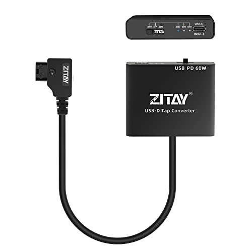 ZITAY D-Tap zu USB-C Netzteil V-Mount Akku Ladegerät 2-Wege PD Schnellladung für V-Mount Akku Kamera Smartphone Laptop von ZITAY
