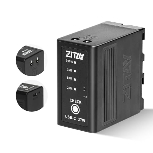 ZITAY NP-F970 Akku 10500 mAh NPF Akku PD Schnellladung für Sony NP-F980 NP-F550 NP-F570 NP-F770 NP-F750 Monitor Cinematic Video Lighting von ZITAY