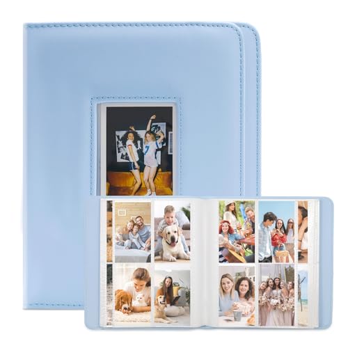 Mini Photo Album, Fits Fujifilm Instax Mini, Fotoalbum mit 288 Taschen, für Speichern Sie 3-Zoll-Fotos und andere Verwendungszwecke (Blau) von ZITUZY