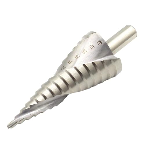 Spiralgenuteter Stufenbohrer, 1 Stück 32 mm Pagodenbohrer Sechskantschraubenbohrer Elektrowerkzeuge Spiralgenuteter Stufenbohrer, 1 Stück 32 mm Pagodenbohrer Sechskantschraubenbohrer Elektrowerkzeuge von ZIUBMVDYC