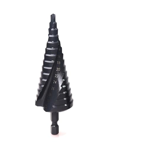 Spiralgenuteter Stufenbohrer, 12 4 20 4 32 mm HSS-Stufenbohrer, nitridbeschichtete Spirale(4 32mm) von ZIUBMVDYC