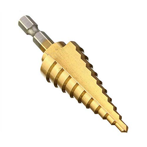 Spiralgenuteter Stufenbohrer, 22-mm-Sechskantschaft-Stufenkegelbohrer mit beschichtetem Lochschneider Spiralgenuteter Stufenbohrer, 22-mm-Sechskantschaft-Stufenkegelbohrer mit beschichtetem Lochschneider von ZIUBMVDYC