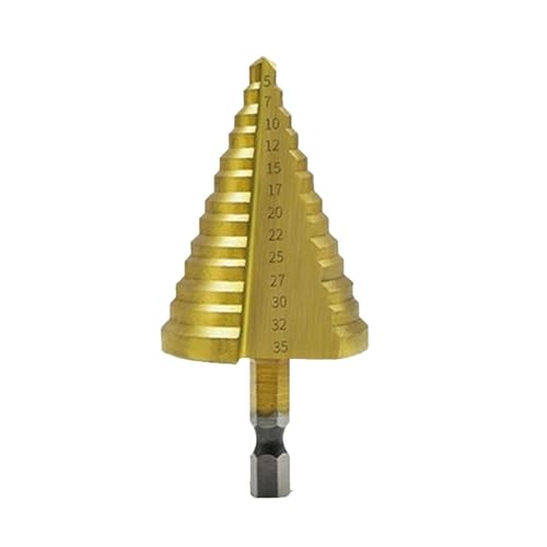 Spiralgenuteter Stufenbohrer, 35 mm Kern-Stufenbohrer, Spirale, Holz, Metall, Loch s Spiralgenuteter Stufenbohrer, 35 mm Kern-Stufenbohrer, Spirale, Holz, Metall, Loch s von ZIUBMVDYC