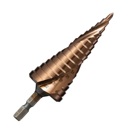 Spiralgenuteter Stufenbohrer, M35 5% Kobalt-Stufenbohrer, HSS-Co-Kegel-Sechskantschaft-Metallbohrer(21mm) von ZIUBMVDYC