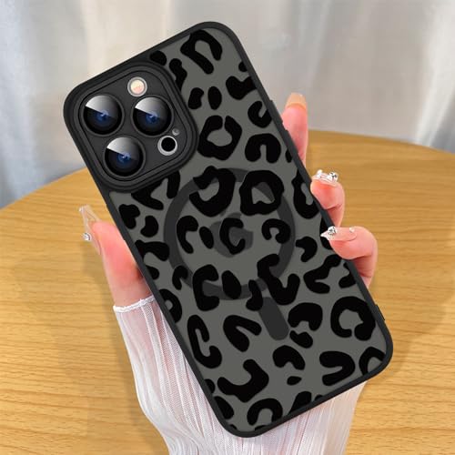 ZIYE Hergestellt für iPhone 14 Pro Max Hülle mit magnetischem [kompatibel mit MagSafe] Leopardenmuster, mattes Design, Objektivabdeckung & stoßfester Schutz, für Damen und Herren für iPhone 14 Pro Max von ZIYE