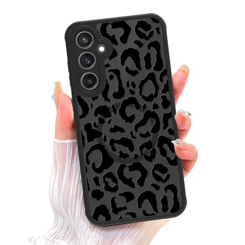 ZIYE Magnetische Hülle für Galaxy S23 FE Leopardenmuster Handyhülle mit Kameraschutz, Silikon TPU Handyhülle Schutzhülle Gepard Design Hüllen kompatibel mit Samsung Galaxy S23 FE von ZIYE