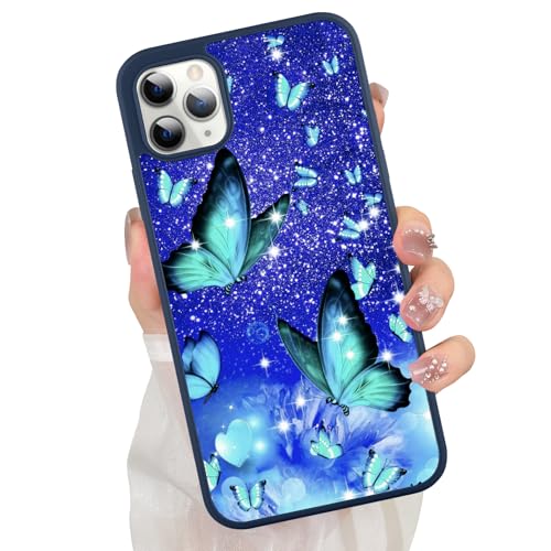 ZIYE Schmetterlings-Schutzhülle für iPhone 11 Pro Max, süßes blaues Schmetterlingsmuster-Design für Mädchen und Frauen, Fallschutz, kratzfest, stoßfest, schützende schlanke Handyhülle für iPhone 11 ZIYE Schmetterlings-Schutzhülle für iPhone 11 Pro Max, süßes blaues Schmetterlingsmuster-Design für Mädchen und Frauen, Fallschutz, kratzfest, stoßfest, schützende schlanke Handyhülle für iPhone 11 von ZIYE