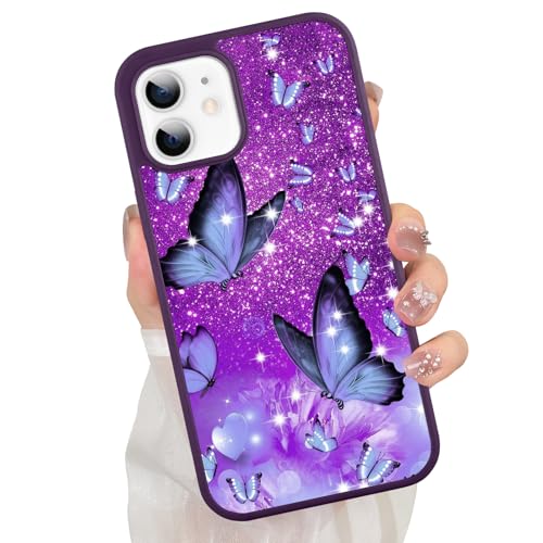 ZIYE Schmetterlings-Schutzhülle für iPhone 12 Pro, süßes violettes Schmetterlingsmuster-Design für Mädchen und Frauen, Fallschutz, kratzfest, stoßfest, schützende schlanke Handyhülle für iPhone 12 Pro ZIYE Schmetterlings-Schutzhülle für iPhone 12 Pro, süßes violettes Schmetterlingsmuster-Design für Mädchen und Frauen, Fallschutz, kratzfest, stoßfest, schützende schlanke Handyhülle für iPhone 12 Pro von ZIYE