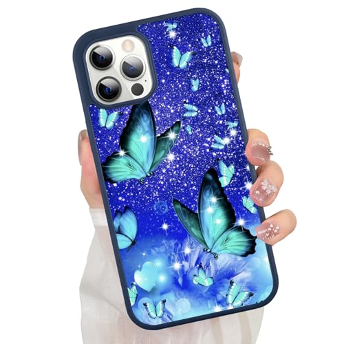 ZIYE Schmetterlings-Schutzhülle für iPhone 12 Pro Max, süßes blaues Schmetterlingsmuster-Design für Mädchen und Frauen, Fallschutz, kratzfest, stoßfest, schützende schlanke Handyhülle für iPhone 12 ZIYE Schmetterlings-Schutzhülle für iPhone 12 Pro Max, süßes blaues Schmetterlingsmuster-Design für Mädchen und Frauen, Fallschutz, kratzfest, stoßfest, schützende schlanke Handyhülle für iPhone 12 von ZIYE