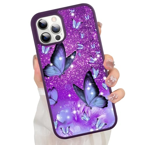 ZIYE Schmetterlings-Schutzhülle für iPhone 12 Pro Max, süßes violettes Schmetterlingsmuster-Design für Mädchen und Frauen, Fallschutz, kratzfest, stoßfest, schützende schlanke Handyhülle für iPhone 12 ZIYE Schmetterlings-Schutzhülle für iPhone 12 Pro Max, süßes violettes Schmetterlingsmuster-Design für Mädchen und Frauen, Fallschutz, kratzfest, stoßfest, schützende schlanke Handyhülle für iPhone 12 von ZIYE