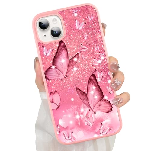 ZIYE Schmetterlings-Schutzhülle für iPhone 14 Plus, süßes rosa Schmetterlingsmuster-Design für Mädchen und Frauen, Fallschutz, kratzfest, stoßfest, Schutzhülle für iPhone 14 Plus 6,7 Zoll ZIYE Schmetterlings-Schutzhülle für iPhone 14 Plus, süßes rosa Schmetterlingsmuster-Design für Mädchen und Frauen, Fallschutz, kratzfest, stoßfest, Schutzhülle für iPhone 14 Plus 6,7 Zoll von ZIYE