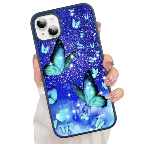 ZIYE Schmetterlings-Schutzhülle für iPhone 15 Plus, süßes blaues Schmetterlingsmuster-Design für Mädchen und Frauen, Fallschutz, kratzfest, stoßfest, schützende schlanke Handyhülle für iPhone 15 Plus ZIYE Schmetterlings-Schutzhülle für iPhone 15 Plus, süßes blaues Schmetterlingsmuster-Design für Mädchen und Frauen, Fallschutz, kratzfest, stoßfest, schützende schlanke Handyhülle für iPhone 15 Plus von ZIYE