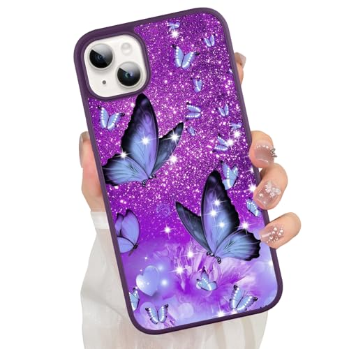 ZIYE Schmetterlings-Schutzhülle für iPhone 15 Plus, süßes violettes Schmetterlingsmuster-Design für Mädchen und Frauen, Fallschutz, kratzfest, stoßfest, Schutzhülle für iPhone 15 Plus 6,7 Zoll ZIYE Schmetterlings-Schutzhülle für iPhone 15 Plus, süßes violettes Schmetterlingsmuster-Design für Mädchen und Frauen, Fallschutz, kratzfest, stoßfest, Schutzhülle für iPhone 15 Plus 6,7 Zoll von ZIYE