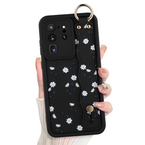 ZIYE Schutzhülle für Samsung Galaxy S20 Ultra mit Fingerschlaufe, süßes Gänseblümchen, Blumen-Handyhülle, für Damen und Herren, strapazierfähiges Silikon, stoßfeste Schutzhülle, Gänseblümchen, Schwarz ZIYE Schutzhülle für Samsung Galaxy S20 Ultra mit Fingerschlaufe, süßes Gänseblümchen, Blumen-Handyhülle, für Damen und Herren, strapazierfähiges Silikon, stoßfeste Schutzhülle, Gänseblümchen, Schwarz von ZIYE