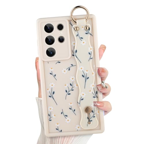 ZIYE Schutzhülle für Samsung Galaxy S21 Ultra mit Fingerschlaufe, süße Gänseblümchen Blumen Floral Handyhülle für Damen und Herren, strapazierfähiges Silikon, stoßfeste Schutzhülle, Gänseblümchen ZIYE Schutzhülle für Samsung Galaxy S21 Ultra mit Fingerschlaufe, süße Gänseblümchen Blumen Floral Handyhülle für Damen und Herren, strapazierfähiges Silikon, stoßfeste Schutzhülle, Gänseblümchen von ZIYE