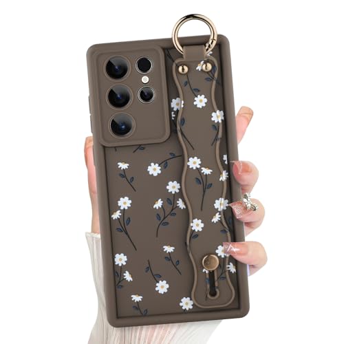 ZIYE Schutzhülle für Samsung Galaxy S21 Ultra mit Fingerschlaufe, süßes Gänseblümchen, florale Handyhülle für Damen und Herren, strapazierfähiges Silikon, stoßfeste Schutzhülle (Gänseblümchen, Braun) ZIYE Schutzhülle für Samsung Galaxy S21 Ultra mit Fingerschlaufe, süßes Gänseblümchen, florale Handyhülle für Damen und Herren, strapazierfähiges Silikon, stoßfeste Schutzhülle (Gänseblümchen, Braun) von ZIYE