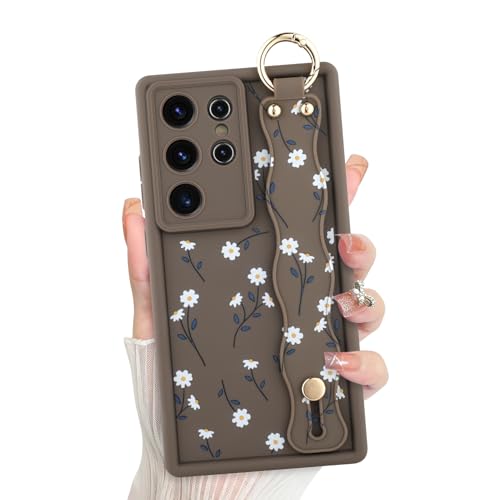 ZIYE Schutzhülle für Samsung Galaxy S22 Ultra mit Fingerschlaufe, süße Gänseblümchen Blumen Floral Handyhülle für Damen und Herren, strapazierfähiges Silikon, stoßfeste Schutzhülle (Daisy, Braun) ZIYE Schutzhülle für Samsung Galaxy S22 Ultra mit Fingerschlaufe, süße Gänseblümchen Blumen Floral Handyhülle für Damen und Herren, strapazierfähiges Silikon, stoßfeste Schutzhülle (Daisy, Braun) von ZIYE