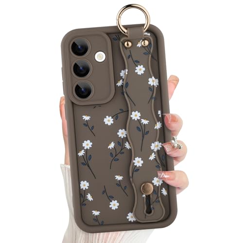 ZIYE Schutzhülle für Samsung Galaxy S25, mit Fingerschlaufe, süßes Gänseblümchen-Blumenmuster, für Damen und Herren, strapazierfähiges Silikon, stoßfeste Schutzhülle, Gänseblümchen, Braun ZIYE Schutzhülle für Samsung Galaxy S25, mit Fingerschlaufe, süßes Gänseblümchen-Blumenmuster, für Damen und Herren, strapazierfähiges Silikon, stoßfeste Schutzhülle, Gänseblümchen, Braun von ZIYE