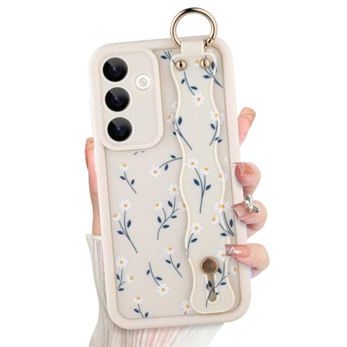 ZIYE Schutzhülle für Samsung Galaxy S25 Plus mit Fingerschlaufe, süßes Gänseblümchen, Blumen-Motiv, für Damen und Herren, strapazierfähiges Silikon, stoßfeste Schutzhülle, Gänseblümchen, Beige ZIYE Schutzhülle für Samsung Galaxy S25 Plus mit Fingerschlaufe, süßes Gänseblümchen, Blumen-Motiv, für Damen und Herren, strapazierfähiges Silikon, stoßfeste Schutzhülle, Gänseblümchen, Beige von ZIYE