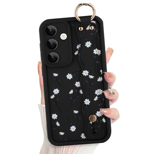 ZIYE Schutzhülle für Samsung Galaxy S25 Plus mit Fingerschlaufe, süßes Gänseblümchen, florales Design, langlebig, Silikon, stoßfeste Schutzhülle, Gänseblümchen, Schwarz ZIYE Schutzhülle für Samsung Galaxy S25 Plus mit Fingerschlaufe, süßes Gänseblümchen, florales Design, langlebig, Silikon, stoßfeste Schutzhülle, Gänseblümchen, Schwarz von ZIYE