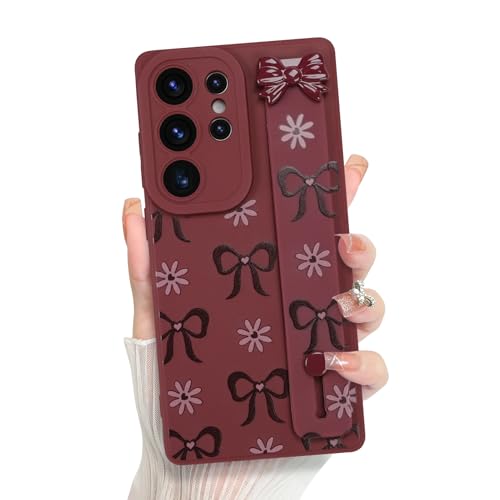 ZIYE Schutzhülle für Samsung Galaxy S25 Ultra mit Fingerschlaufe Band, Niedliche ästhetische Schleife Bownot Gänseblümchen Blumen Handyhülle für Frauen Mädchen, Langlebiges Silikon, Stoßfeste ZIYE Schutzhülle für Samsung Galaxy S25 Ultra mit Fingerschlaufe Band, Niedliche ästhetische Schleife Bownot Gänseblümchen Blumen Handyhülle für Frauen Mädchen, Langlebiges Silikon, Stoßfeste von ZIYE