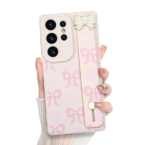 ZIYE Schutzhülle für Samsung Galaxy S25 Ultra mit Fingerschlaufe Band, Niedliche ästhetische Schleife Bownot Gänseblümchen Blumen Handyhülle für Frauen Mädchen, Langlebiges Silikon Stoßfeste ZIYE Schutzhülle für Samsung Galaxy S25 Ultra mit Fingerschlaufe Band, Niedliche ästhetische Schleife Bownot Gänseblümchen Blumen Handyhülle für Frauen Mädchen, Langlebiges Silikon Stoßfeste von ZIYE