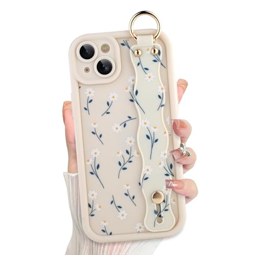 ZIYE Schutzhülle für iPhone 14 mit Fingerschlaufe, süßes Gänseblümchen-Blumenmuster, für Damen und Herren, strapazierfähiges Silikon, stoßfeste Schutzhülle, Gänseblümchen, Beige ZIYE Schutzhülle für iPhone 14 mit Fingerschlaufe, süßes Gänseblümchen-Blumenmuster, für Damen und Herren, strapazierfähiges Silikon, stoßfeste Schutzhülle, Gänseblümchen, Beige von ZIYE