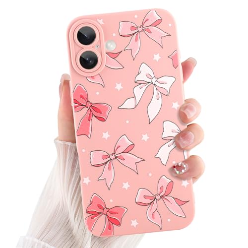 ZIYE Schutzhülle für iPhone 16, Schleifenmuster, weiches, flexibles TPU-Design, Kameraschutz, bunte, niedliche rosa Schleife, Schutzhülle für Damen und Mädchen ZIYE Schutzhülle für iPhone 16, Schleifenmuster, weiches, flexibles TPU-Design, Kameraschutz, bunte, niedliche rosa Schleife, Schutzhülle für Damen und Mädchen von ZIYE