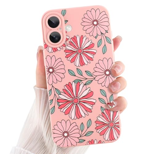 ZIYE Schutzhülle für iPhone 16 Plus, Blumenmuster, weiches, flexibles TPU-Design, Kameraschutz, bunte, niedliche rosa Blumen, Schutzhülle für Damen und Mädchen ZIYE Schutzhülle für iPhone 16 Plus, Blumenmuster, weiches, flexibles TPU-Design, Kameraschutz, bunte, niedliche rosa Blumen, Schutzhülle für Damen und Mädchen von ZIYE