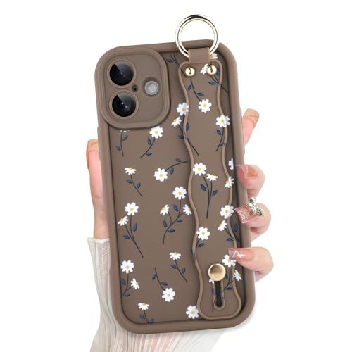 ZIYE Schutzhülle für iPhone 16 Plus mit Fingerschlaufe, süßes Gänseblümchen-Blumenmuster, für Damen und Herren, strapazierfähiges Silikon, stoßfeste Schutzhülle, Gänseblümchen, Braun ZIYE Schutzhülle für iPhone 16 Plus mit Fingerschlaufe, süßes Gänseblümchen-Blumenmuster, für Damen und Herren, strapazierfähiges Silikon, stoßfeste Schutzhülle, Gänseblümchen, Braun von ZIYE