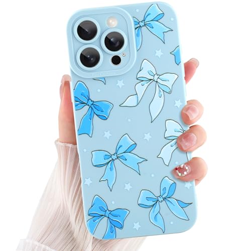 ZIYE Schutzhülle für iPhone 16 Pro Max, Schleifenmuster, weiches, flexibles TPU-Design, Kameraschutz, bunte, niedliche blaue Schleife, Schutzhülle für Damen und Mädchen ZIYE Schutzhülle für iPhone 16 Pro Max, Schleifenmuster, weiches, flexibles TPU-Design, Kameraschutz, bunte, niedliche blaue Schleife, Schutzhülle für Damen und Mädchen von ZIYE
