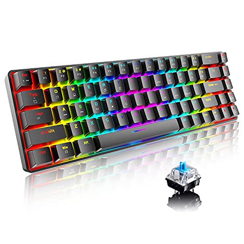 60% Mechanische Gaming-Tastatur Typ C Kabelgebunden 68 Tasten USB-Tastatur mit LED-Hintergrundbeleuchtung 18 Chroma-RGB-Hintergrundbeleuchtung Vollständige Anti-Ghosting-Tasten (Schwarz/Blau-Schalter) 60% Mechanische Gaming-Tastatur Typ C Kabelgebunden 68 Tasten USB-Tastatur mit LED-Hintergrundbeleuchtung 18 Chroma-RGB-Hintergrundbeleuchtung Vollständige Anti-Ghosting-Tasten (Schwarz/Blau-Schalter) von ZIYOU LANG